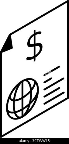 Fintech icon of budget report and financial statement, digital accounting and finance vector illustration Stock Vector