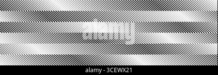 Oblique stripe halftone gradient texture. Slanted lines gradation background. Black and white parallel diagonal wallpaper. Repeating striped pattern backdrop. Vector abstract Doppler effect concept Stock Vector