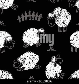 sheep vector doodle set vector and memo Stock Vector