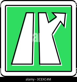 exit ramp highway road line icon vector illustration Stock Vector Image ...