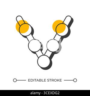 Validation development model offset shadow line icon Stock Vector