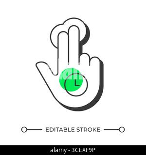 Software usability offset shadow line icon Stock Vector