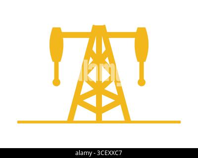 High quality energy drilling icon vector illustration. Perfect for oil, gas, petroleum, mining, renewable energy, engineering, industrial, and environ Stock Vector