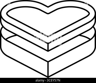 custom shaped box cardboard packaging line icon vector illustration ...