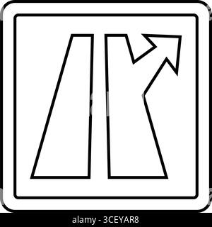 exit ramp highway road line icon vector illustration Stock Vector Image ...