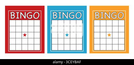 Simple bingo card grid template. Vector illustration bingo card design ...