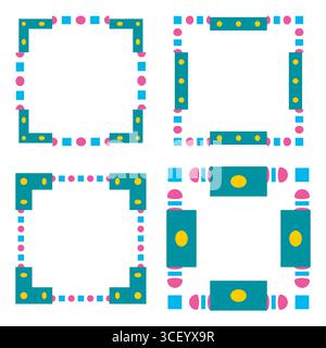 Green dot icon. Circular spot symbol. Flat design element. Vector dot image. Stock Vector