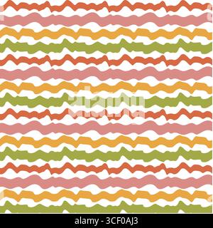 Seamless Wavy Stripes Pattern Stock Photo