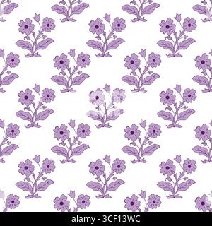 Abstract Hand Indian Block Print Ajrakh Print background pattern Stock Vector