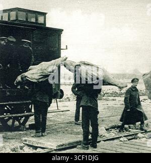 Military loading and unloading during World War II Stock Photo - Alamy