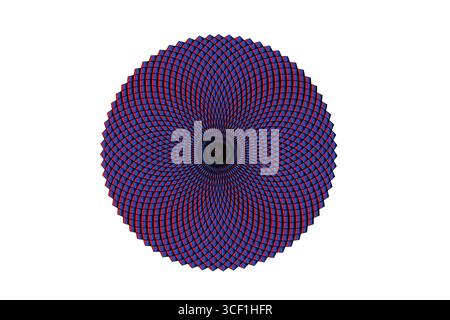 A captivating, symmetrical abstract design featuring a repeating pattern. Stock Vector