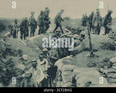 This image shows British prisoners during World War I, captured by ...