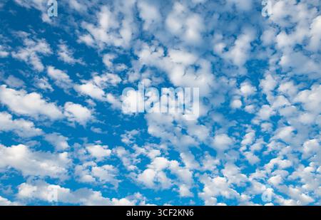 Highly detailed blue cloudy sky background Stock Photo
