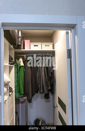 Shot of the small closet room Stock Photo