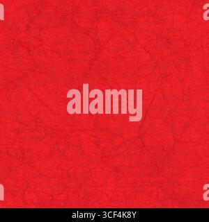 Seamless textured red paper with rough wrinkled lines. Crumpled red paper background. Stock Photo
