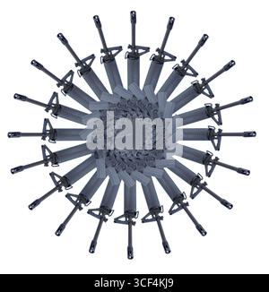 AR-15 air-cooled semi auto shoulder-fired rifle Stock Photo