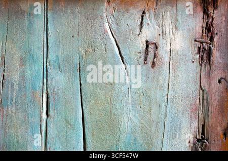 Old grunge wooden wall planks background Stock Photo