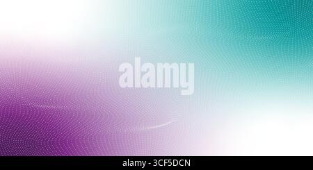 Abstract Dotted Gradient Background in Teal and Purple. Stock Vector