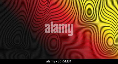 Trendy Geometric Abstract Background Design with Dynamic Wavy Lines and Gradient Colors. Stock Vector