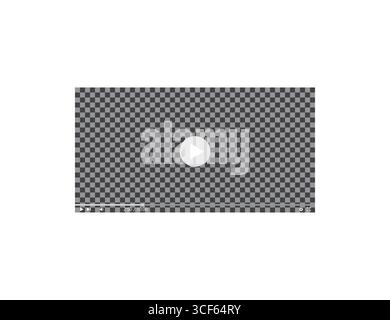 Transparent Video Editor Grid with Playback Controls for Creative Projects. Stock Vector