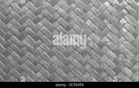 Texture of Sedge Weave Basket Surface in Silver Tone Stock Photo