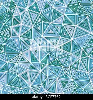 Tileable abstract background. Multiple repeated inner triangles. Medium triangles size. Multicolored style. Seamless pattern. Trending vector tiles. Stock Vector