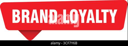 brand loyalty sign. brand loyalty red sticker isolated on transpatent background Stock Vector
