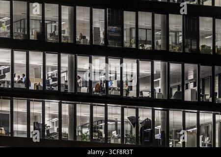 Office building in the late evening Stock Photo
