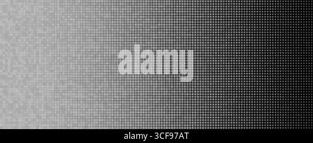 Grid Black Gray Digital Pixel Grid Square Tile Pattern. Minimal Geometric Noise Effect, Futusristic Monochrome Abstract Background for UI, Apps, Tech Stock Vector