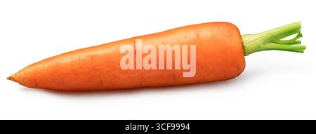 One fresh ripe carrot isolated on white background. File contains clipping path. Stock Photo