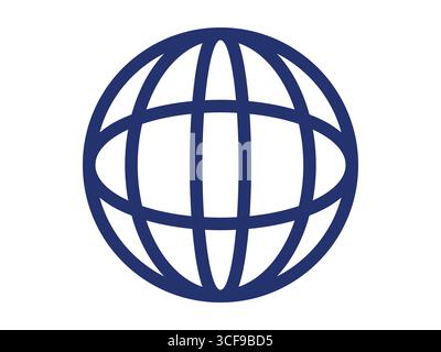 High quality minimalist globe icon vector. Perfect for travel, web, education, global network, business branding, international map, communication, an Stock Vector