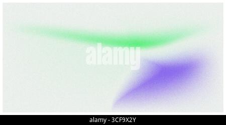 Abstract colorful vibrant green and purple blended light streaks on a minimalist white background. Dynamic and modern visual with a soft, glowing, and Stock Vector