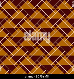 Geometric tiles seamless pattern vector illustration in autumn palette Stock Vector