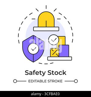 Safety stock multi color concept icon Stock Vector