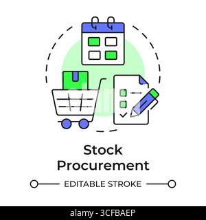 Stock procurement multi color concept icon Stock Vector