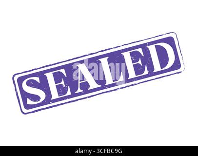 A SEALED Rubber Stamp Seal for Official Documents Stock Vector