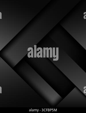 abstract background featuring modern black and gray diagonal shapes with a subtle 3d effect sleek gradient shadows elegant and versatile design for wa Stock Vector