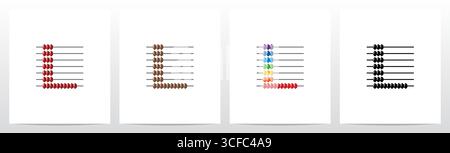 Abacus Forming Letter Logo Design L Stock Vector