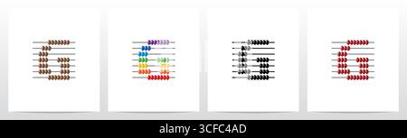 Abacus Forming Letter Logo Design G Stock Vector