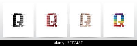 Abacus Forming Letter Logo Design Q Stock Vector