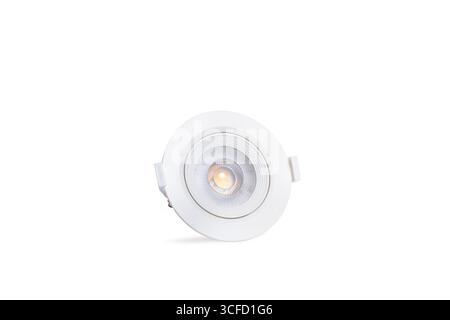 White led recessed lighting isolated on a white background Stock Photo