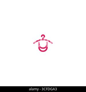 Unique fashion brand logo icon flat vector design Stock Vector
