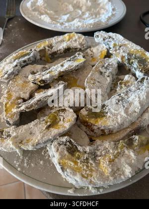 Boletus cutlets, Italy Stock Photo