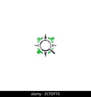 Search talent logo icon flat vector design Stock Vector