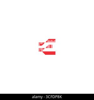 Letter E logo icon flat vector design Stock Vector