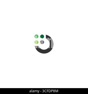 Letter O logo icon flat vector design Stock Vector