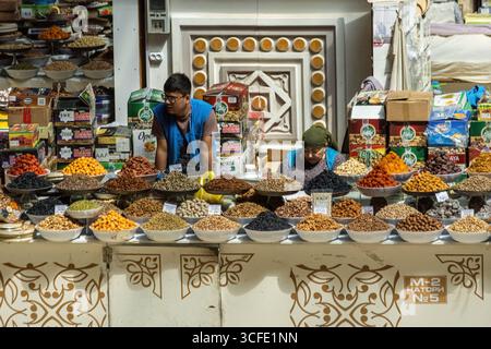 Traditional market Mehrgon Market dry fruits and nuts for sale on the ...