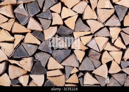 Stack of Chopped Wood Stock Photo