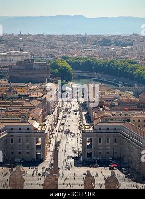 Viewing Platform Rome Aerial View over the Rooftops of the Vatican Museums taken from the ...