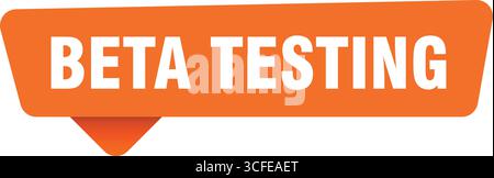 beta testing orange sign isolated on transpatent background. beta testing sticker Stock Vector